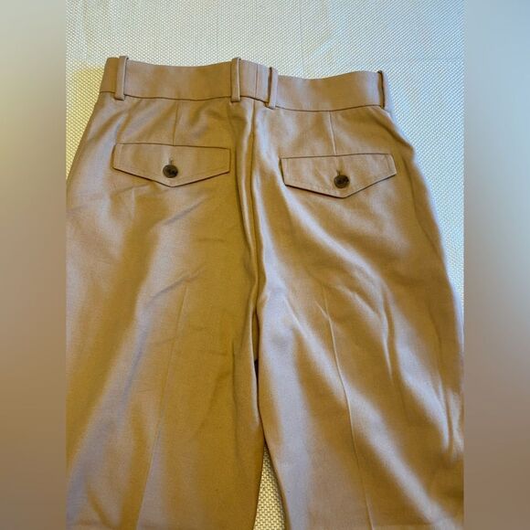 Reiss tan wool blend wide leg slacks trousers business work size 8 - Picture 8 of 13